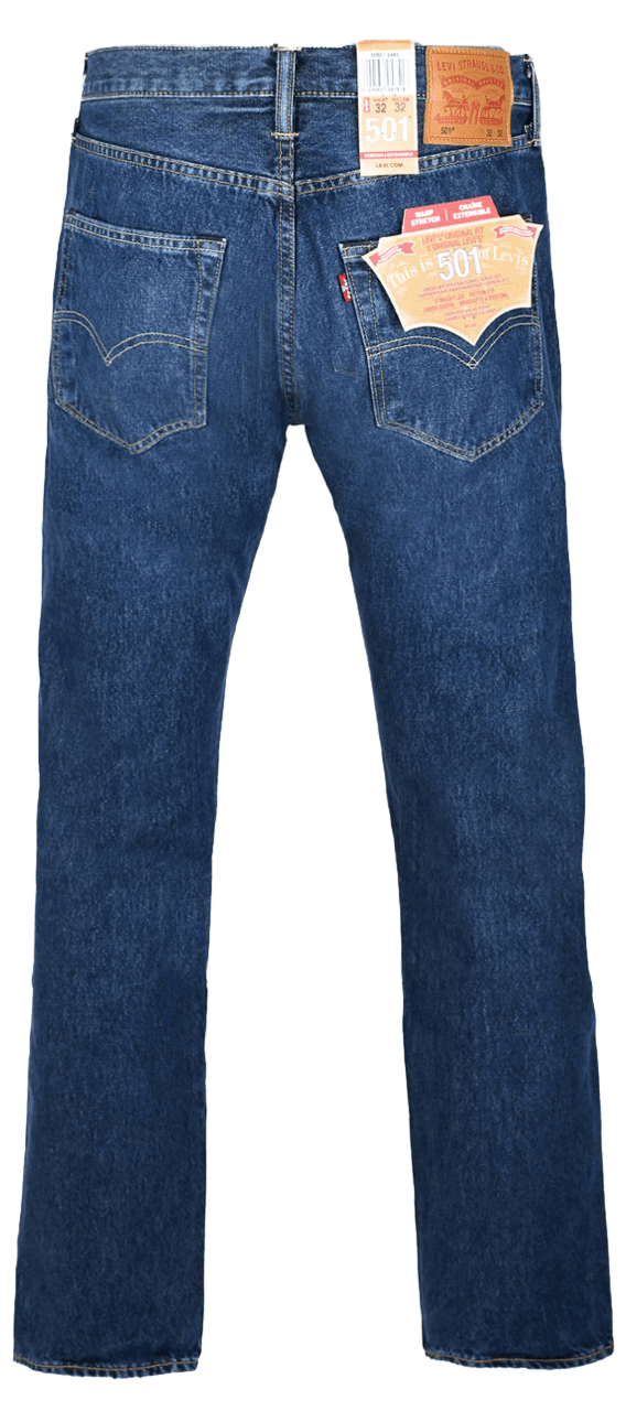 Levis 501 Bluewash Hinten