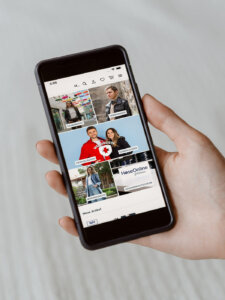 Smartphone mit App von HoseOnline