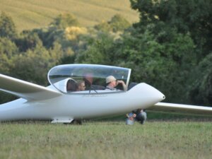 Segelflugzeug kurz vor dem Starten