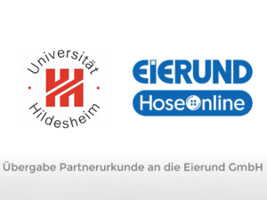 Logo der Universität Hildesheim und Eierund / HoseOnline