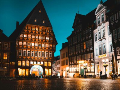 Hildesheimer Marktplatz bei Nacht